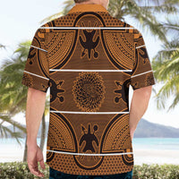 Lesotho Seanamarena Hawaiian Shirt Basotho Traditional Blanket Style - Orange - Wonder Print Shop