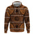 Lesotho Seanamarena Hoodie Basotho Traditional Blanket Style - Orange - Wonder Print Shop