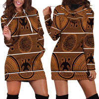 Lesotho Seanamarena Hoodie Dress Basotho Traditional Blanket Style - Orange - Wonder Print Shop