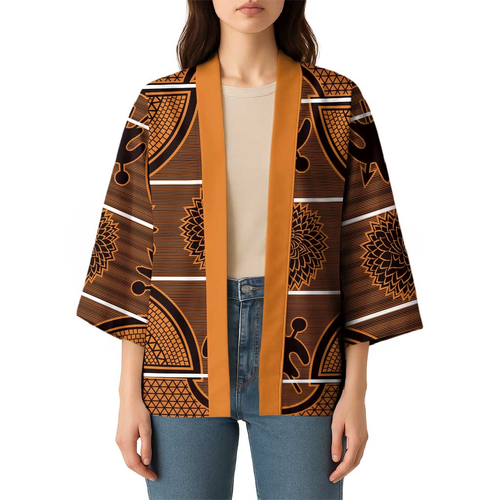 Lesotho Seanamarena Kimono Basotho Traditional Blanket Style - Orange - Wonder Print Shop