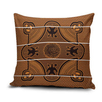 Lesotho Seanamarena Pillow Cover Basotho Traditional Blanket Style - Orange - Wonder Print Shop