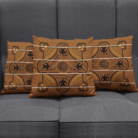 Lesotho Seanamarena Pillow Cover Basotho Traditional Blanket Style - Orange - Wonder Print Shop
