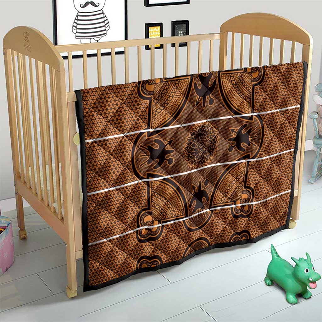 Lesotho Seanamarena Quilt Basotho Traditional Blanket Style - Orange - Wonder Print Shop