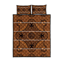 Lesotho Seanamarena Quilt Bed Set Basotho Traditional Blanket Style - Orange - Wonder Print Shop