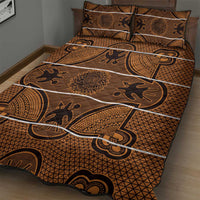 Lesotho Seanamarena Quilt Bed Set Basotho Traditional Blanket Style - Orange - Wonder Print Shop