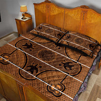 Lesotho Seanamarena Quilt Bed Set Basotho Traditional Blanket Style - Orange - Wonder Print Shop