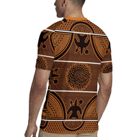 Lesotho Seanamarena Rugby Jersey Basotho Traditional Blanket Style - Orange - Wonder Print Shop