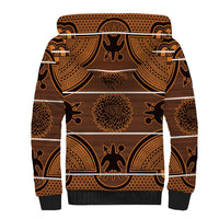Lesotho Seanamarena Sherpa Hoodie Basotho Traditional Blanket Style - Orange - Wonder Print Shop