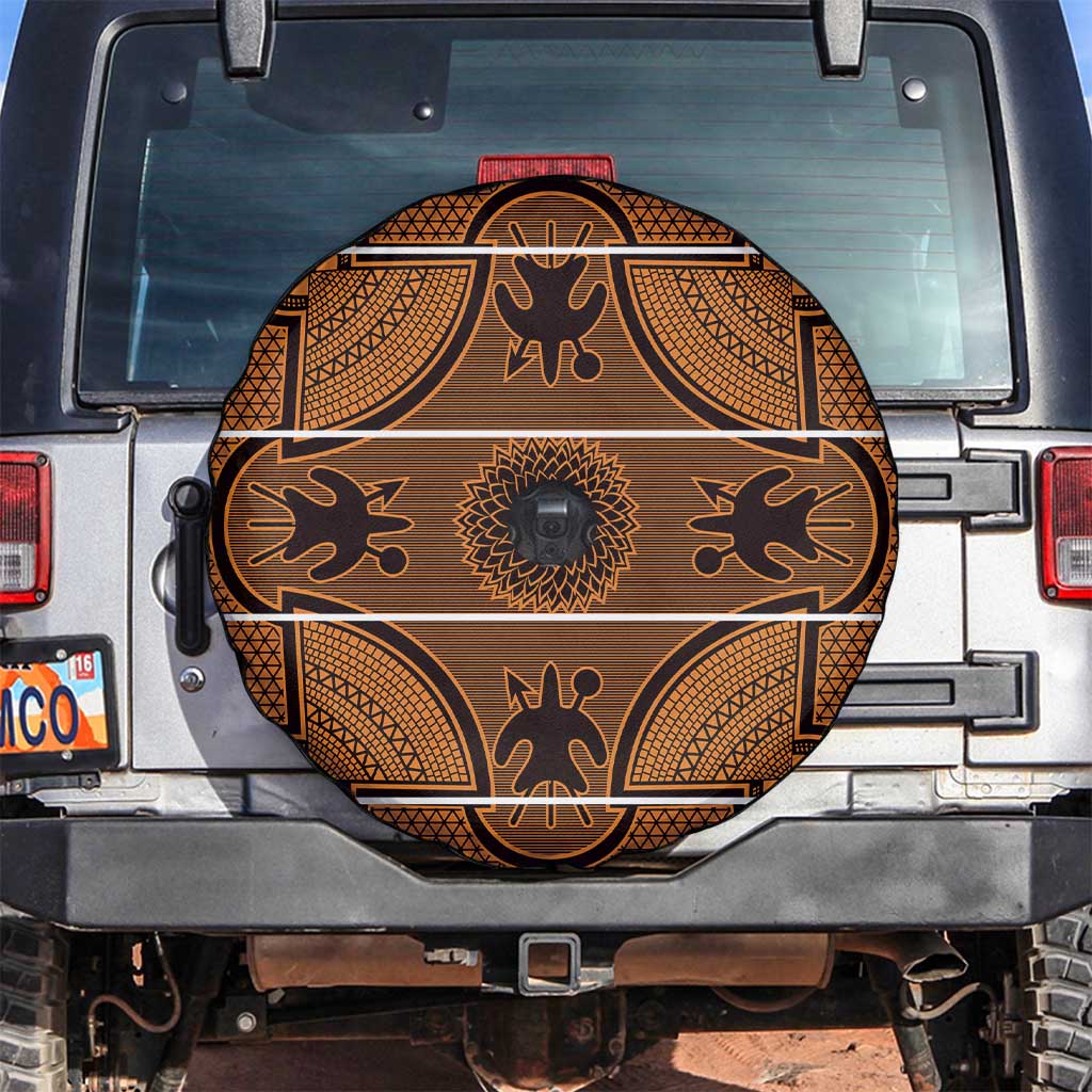 Lesotho Seanamarena Spare Tire Cover Basotho Traditional Blanket Style - Orange - Wonder Print Shop