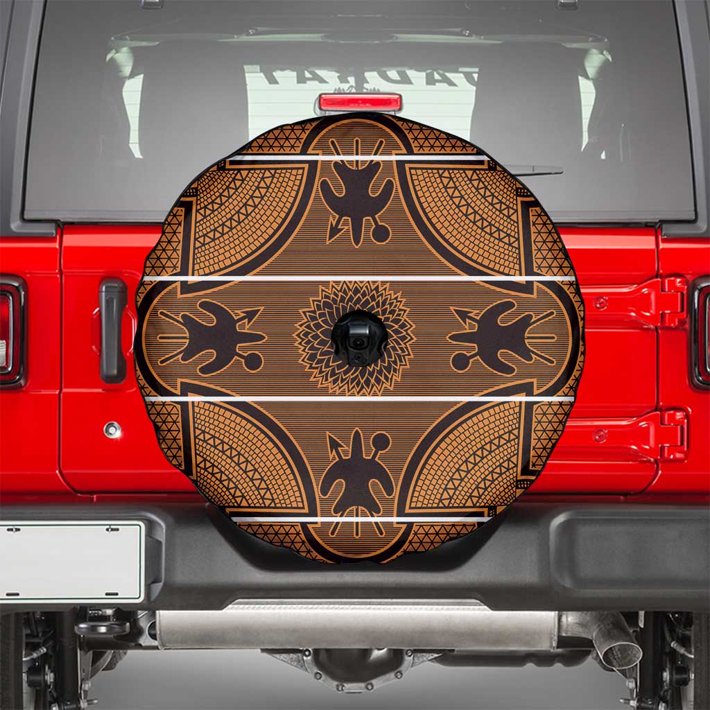 Lesotho Seanamarena Spare Tire Cover Basotho Traditional Blanket Style - Orange - Wonder Print Shop