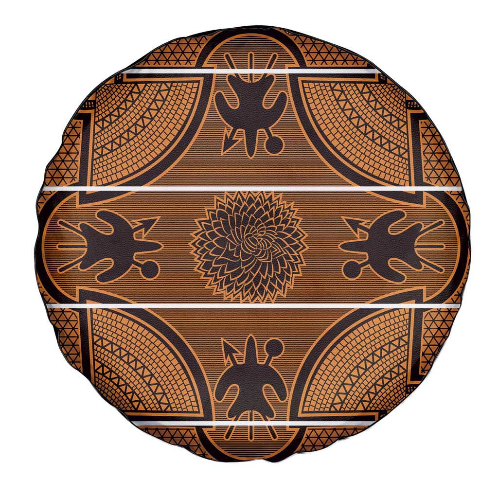 Lesotho Seanamarena Spare Tire Cover Basotho Traditional Blanket Style - Orange - Wonder Print Shop