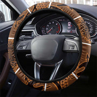 Lesotho Seanamarena Steering Wheel Cover Basotho Traditional Blanket Style - Orange - Wonder Print Shop