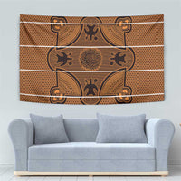 Lesotho Seanamarena Tapestry Basotho Traditional Blanket Style - Orange - Wonder Print Shop
