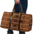 Lesotho Seanamarena Travel Bag Basotho Traditional Blanket Style - Orange - Wonder Print Shop