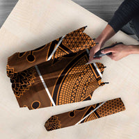 Lesotho Seanamarena Umbrella Basotho Traditional Blanket Style - Orange - Wonder Print Shop