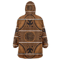 Lesotho Seanamarena Wearable Blanket Hoodie Basotho Traditional Blanket Style - Orange - Wonder Print Shop