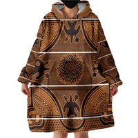 Lesotho Seanamarena Wearable Blanket Hoodie Basotho Traditional Blanket Style - Orange - Wonder Print Shop