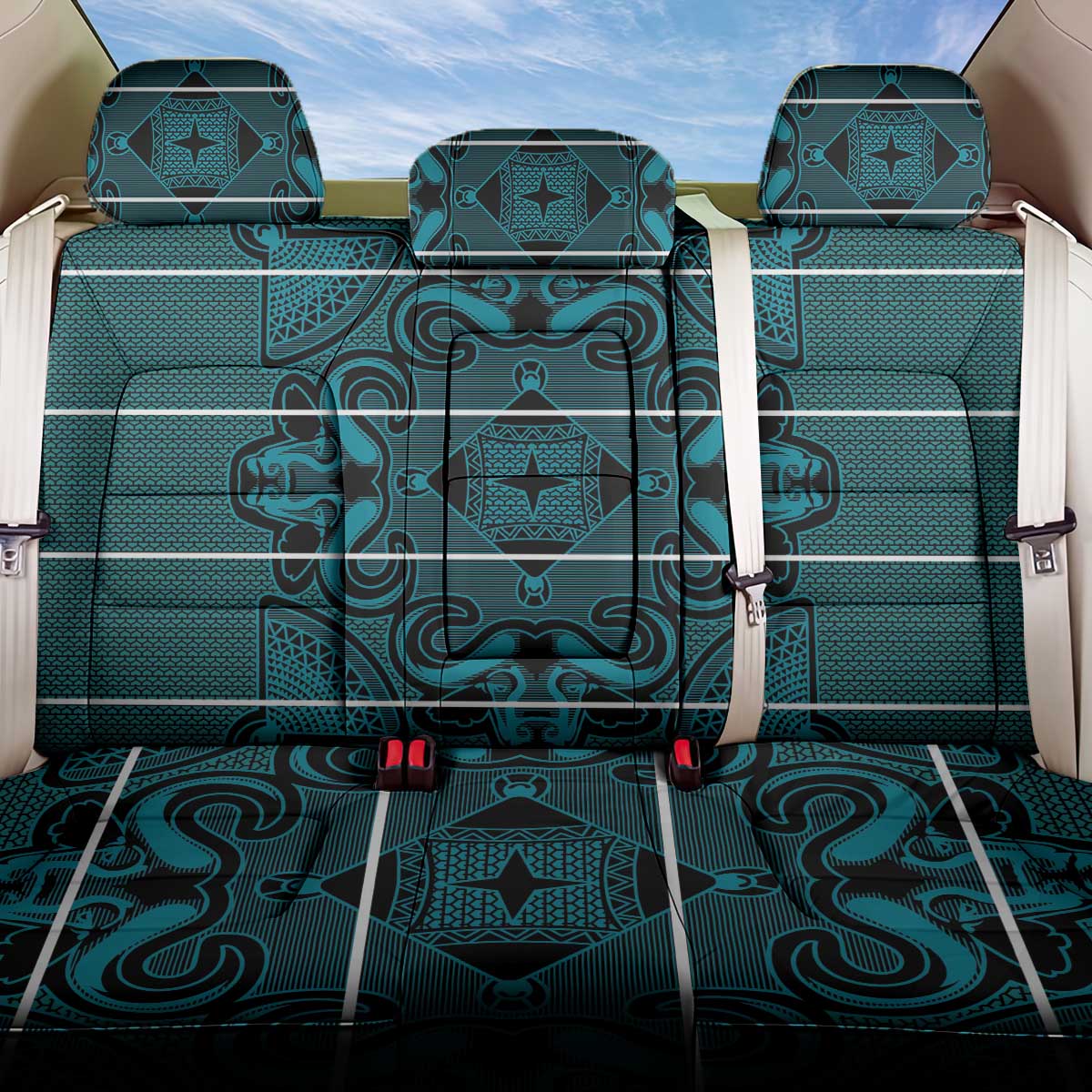 Lesotho Seanamarena - Motlatsi Back Car Seat Cover Basotho Traditional Blanket Style - Lesotho Breeze - Wonder Print Shop