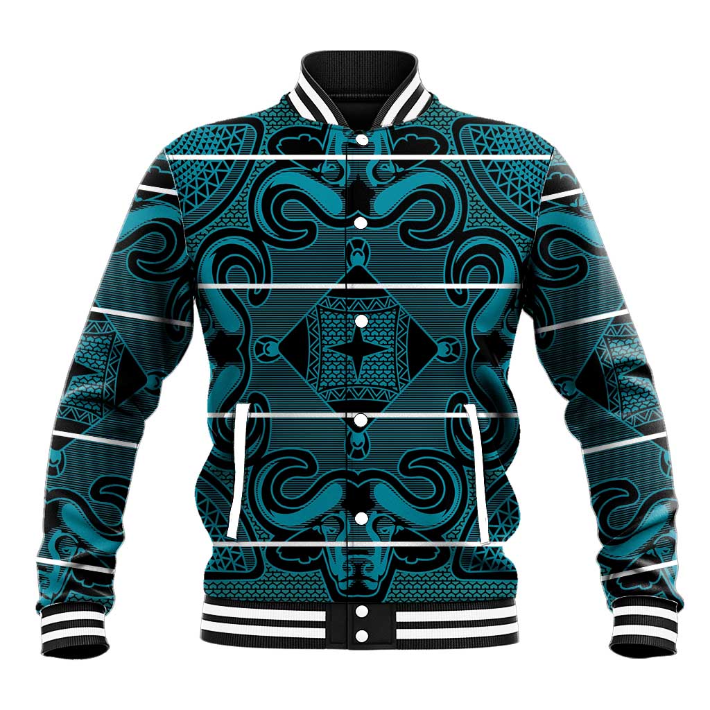 Lesotho Seanamarena - Motlatsi Baseball Jacket Basotho Traditional Blanket Style - Lesotho Breeze - Wonder Print Shop