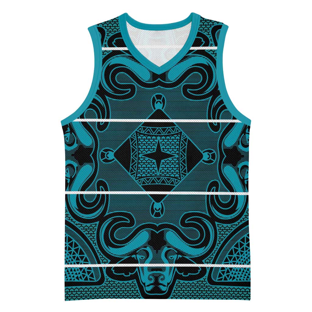 Lesotho Seanamarena - Motlatsi Basketball Jersey Basotho Traditional Blanket Style - Lesotho Breeze - Wonder Print Shop