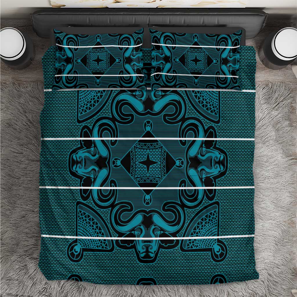 Lesotho Seanamarena - Motlatsi Bedding Set Basotho Traditional Blanket Style - Lesotho Breeze - Wonder Print Shop