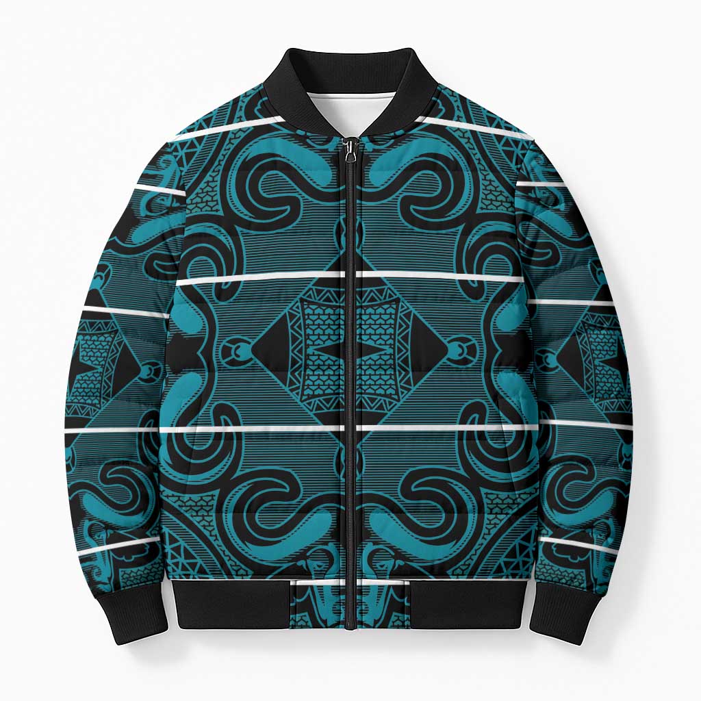 Lesotho Seanamarena - Motlatsi Bomber Puffer Jacket Basotho Traditional Blanket Style - Lesotho Breeze - Wonder Print Shop