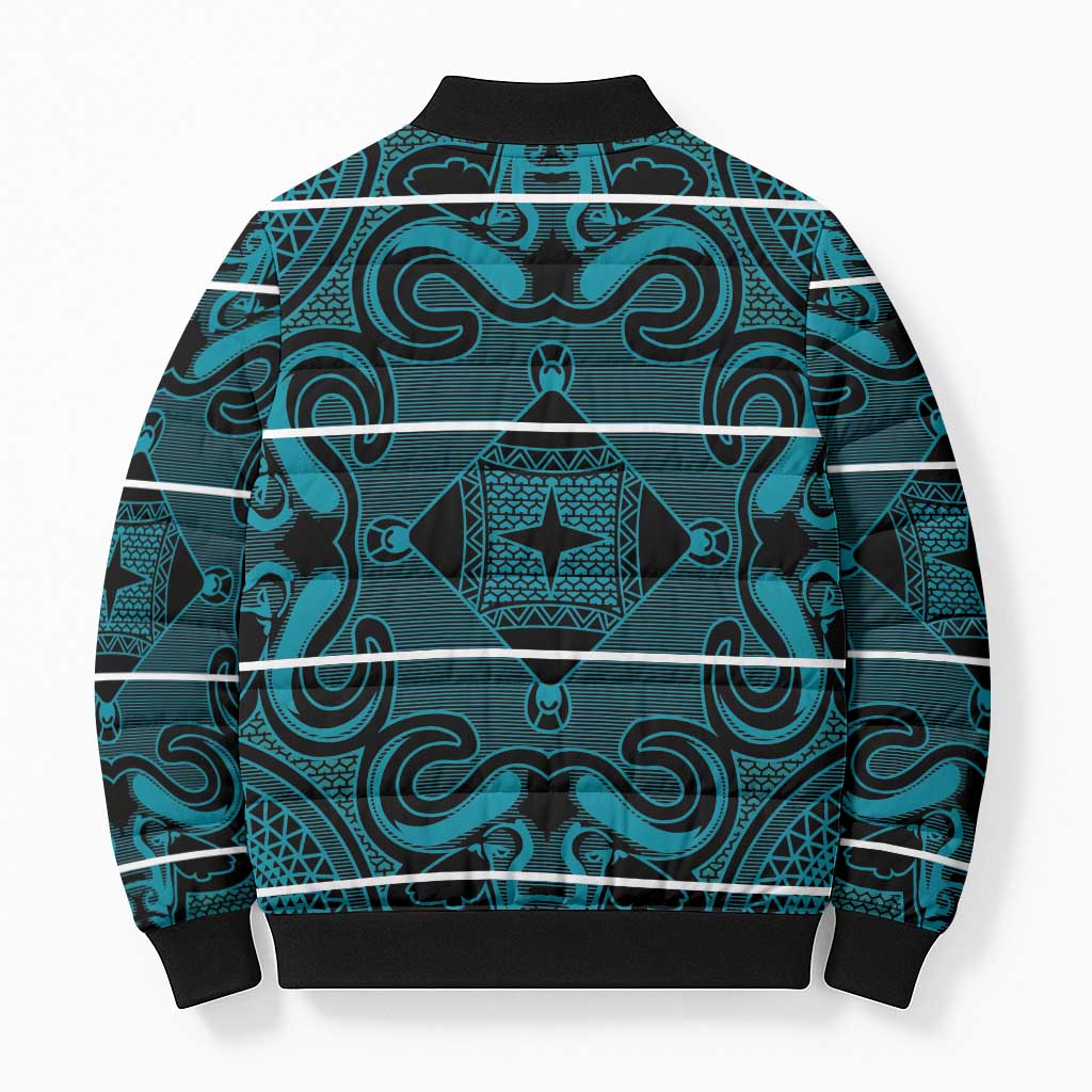 Lesotho Seanamarena - Motlatsi Bomber Puffer Jacket Basotho Traditional Blanket Style - Lesotho Breeze - Wonder Print Shop