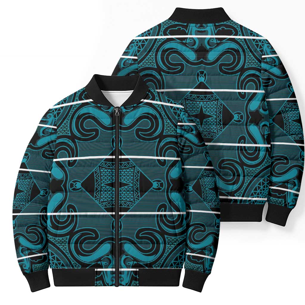 Lesotho Seanamarena - Motlatsi Bomber Puffer Jacket Basotho Traditional Blanket Style - Lesotho Breeze - Wonder Print Shop