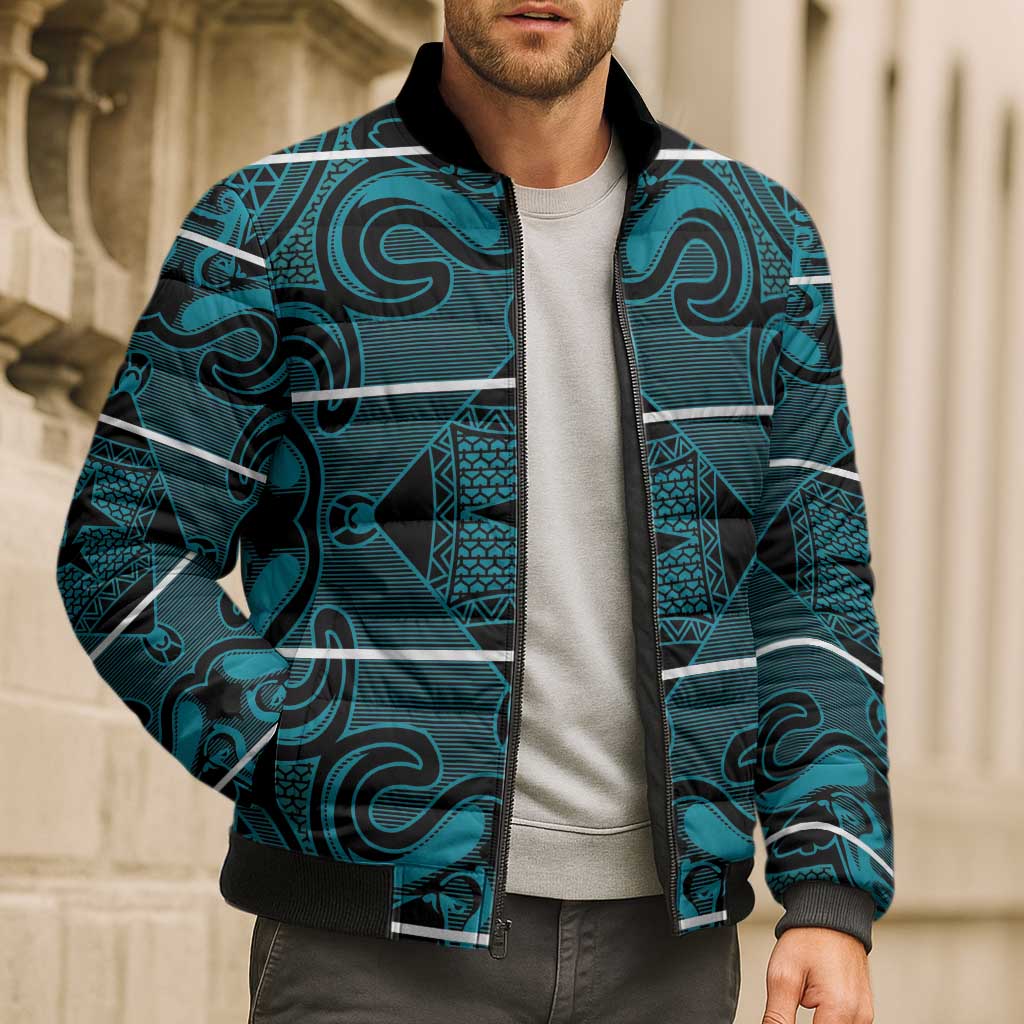 Lesotho Seanamarena - Motlatsi Bomber Puffer Jacket Basotho Traditional Blanket Style - Lesotho Breeze - Wonder Print Shop