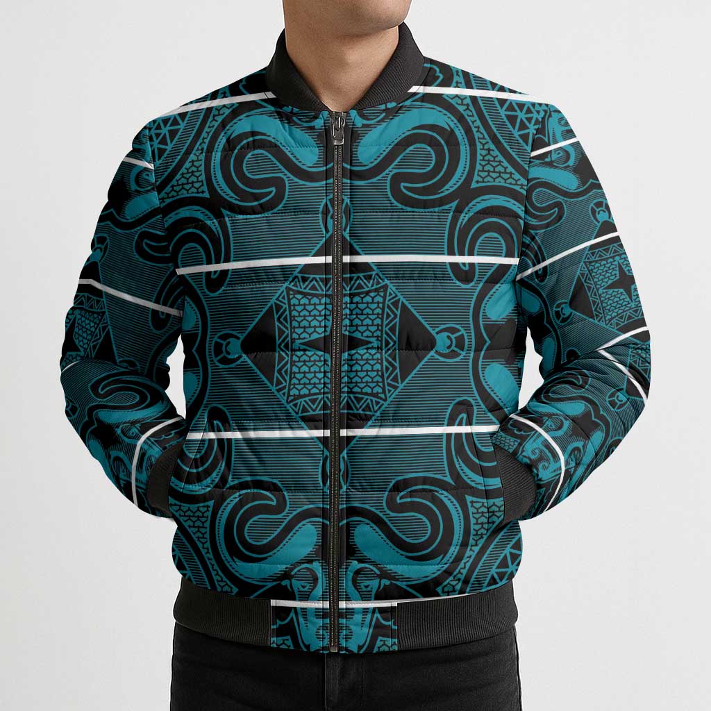 Lesotho Seanamarena - Motlatsi Bomber Puffer Jacket Basotho Traditional Blanket Style - Lesotho Breeze - Wonder Print Shop