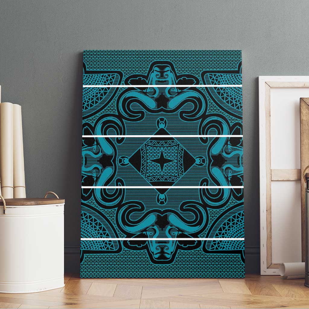 Lesotho Seanamarena - Motlatsi Canvas Wall Art Basotho Traditional Blanket Style - Lesotho Breeze - Wonder Print Shop