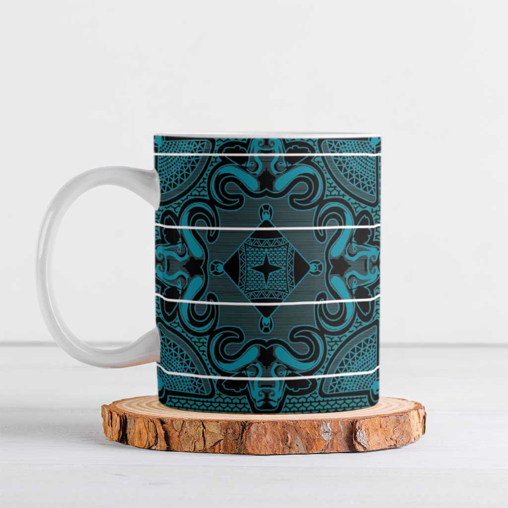 Lesotho Seanamarena - Motlatsi Ceramic Mug Basotho Traditional Blanket Style - Lesotho Breeze - Wonder Print Shop