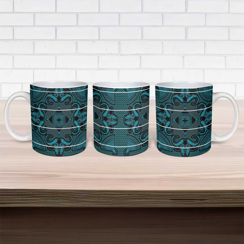 Lesotho Seanamarena - Motlatsi Ceramic Mug Basotho Traditional Blanket Style - Lesotho Breeze - Wonder Print Shop