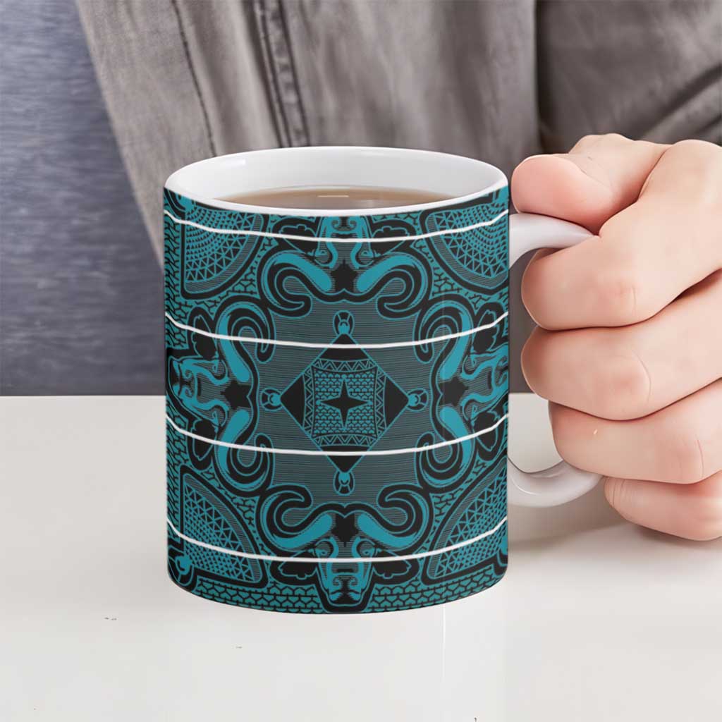 Lesotho Seanamarena - Motlatsi Ceramic Mug Basotho Traditional Blanket Style - Lesotho Breeze - Wonder Print Shop