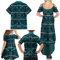 Lesotho Seanamarena - Motlatsi Family Matching Summer Maxi Dress and Hawaiian Shirt Basotho Traditional Blanket Style - Lesotho Breeze - Wonder Print Shop