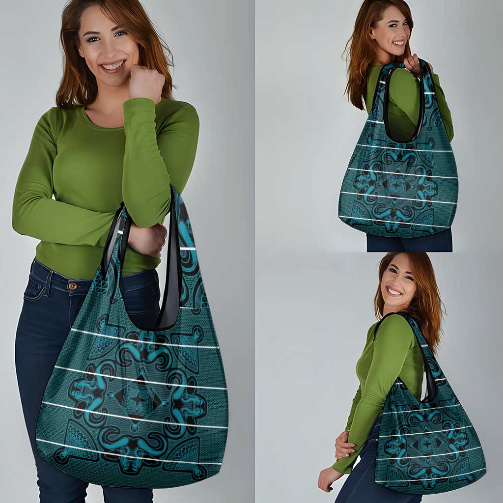 Lesotho Seanamarena - Motlatsi Grocery Bag Basotho Traditional Blanket Style - Lesotho Breeze - Wonder Print Shop