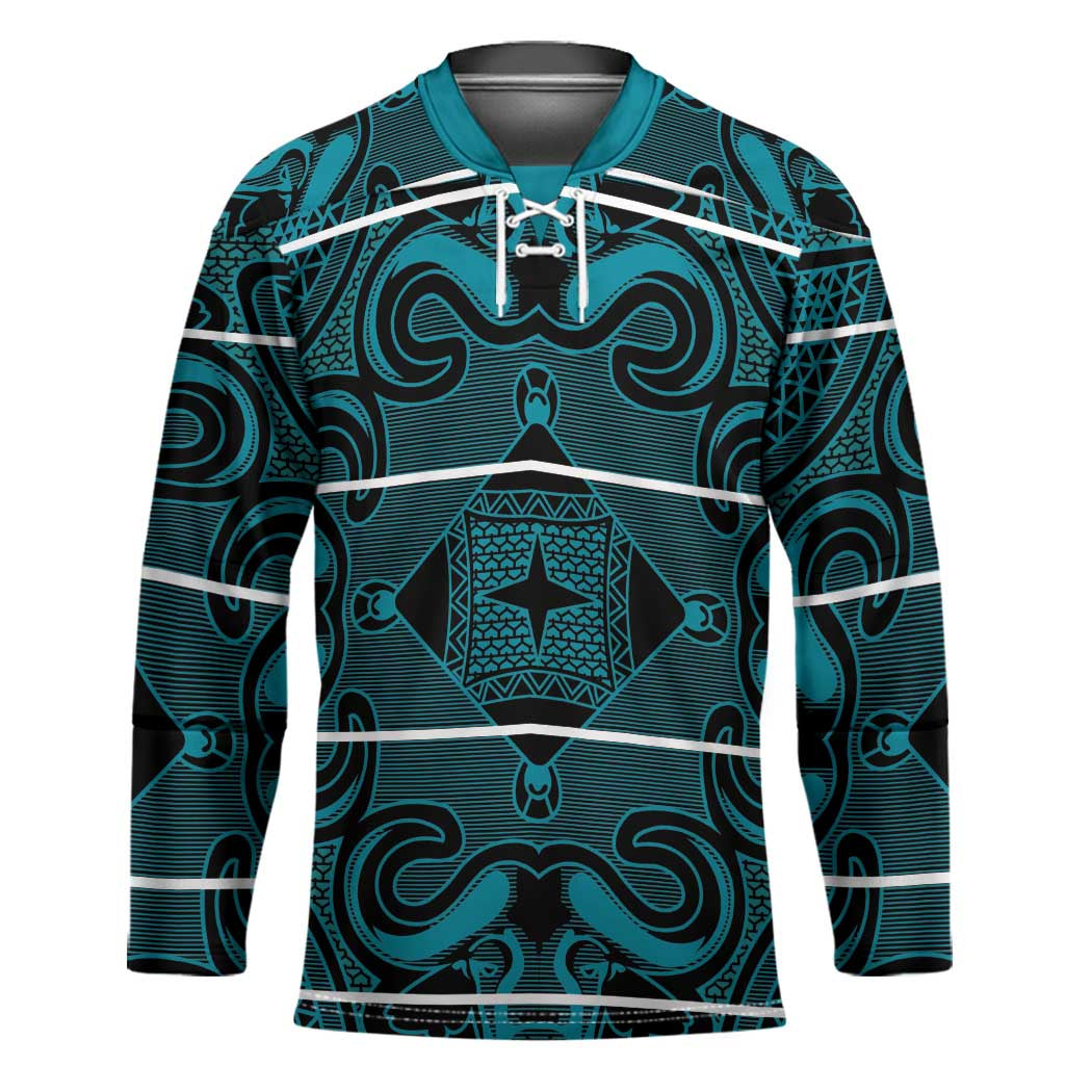 Lesotho Seanamarena - Motlatsi Hockey Jersey Basotho Traditional Blanket Style - Lesotho Breeze - Wonder Print Shop