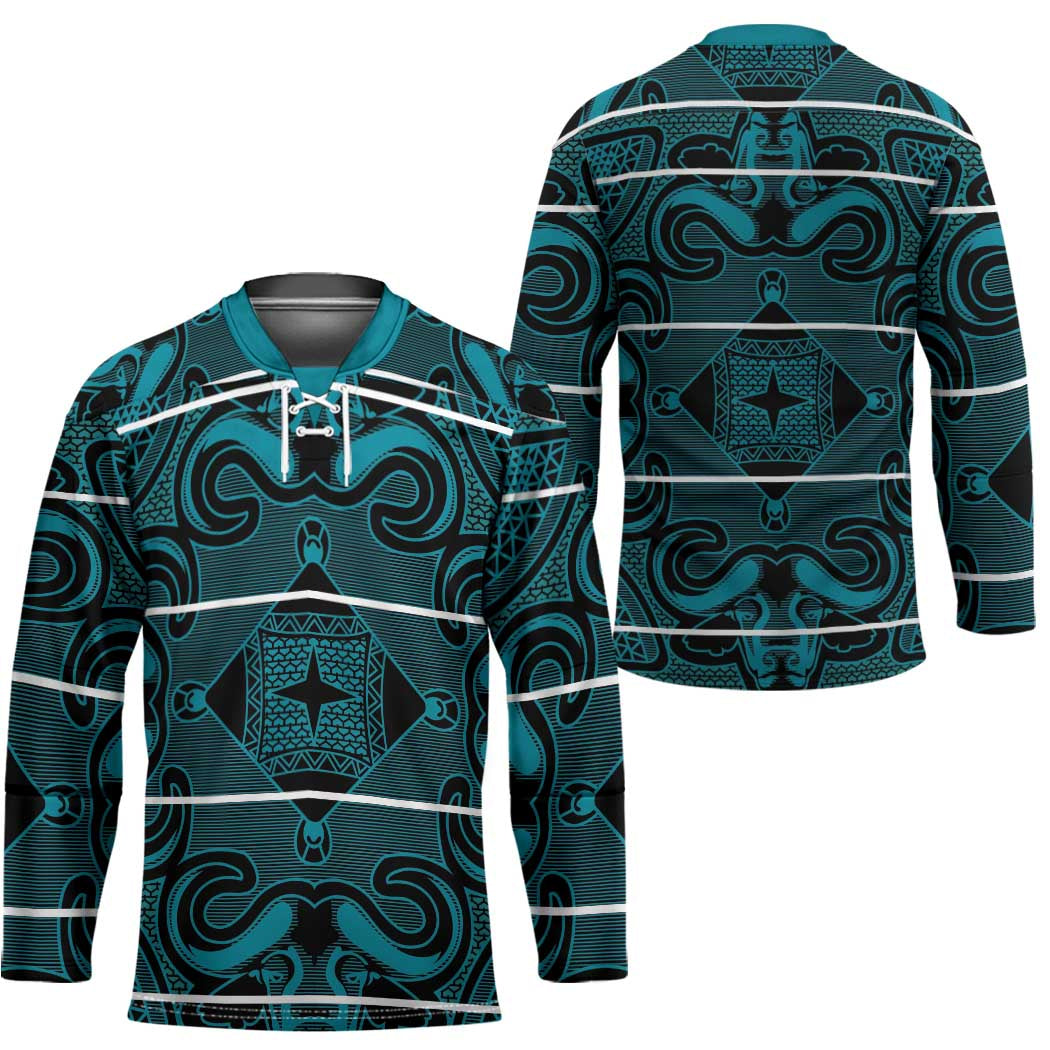 Lesotho Seanamarena - Motlatsi Hockey Jersey Basotho Traditional Blanket Style - Lesotho Breeze - Wonder Print Shop
