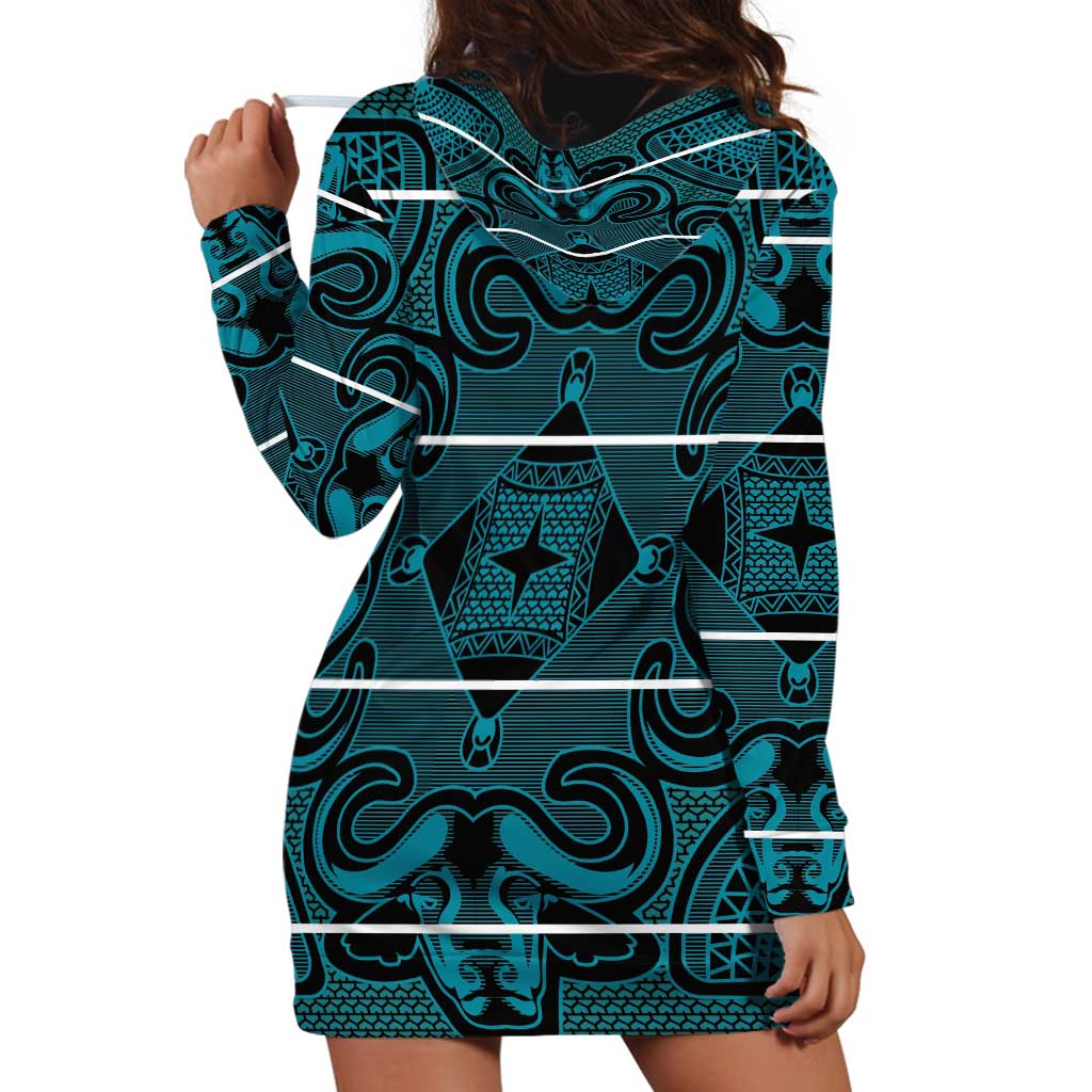 Lesotho Seanamarena - Motlatsi Hoodie Dress Basotho Traditional Blanket Style - Lesotho Breeze - Wonder Print Shop