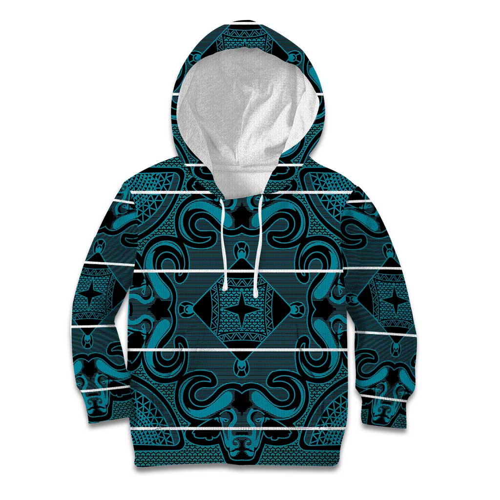 Lesotho Seanamarena - Motlatsi Kid Hoodie Basotho Traditional Blanket Style - Lesotho Breeze - Wonder Print Shop