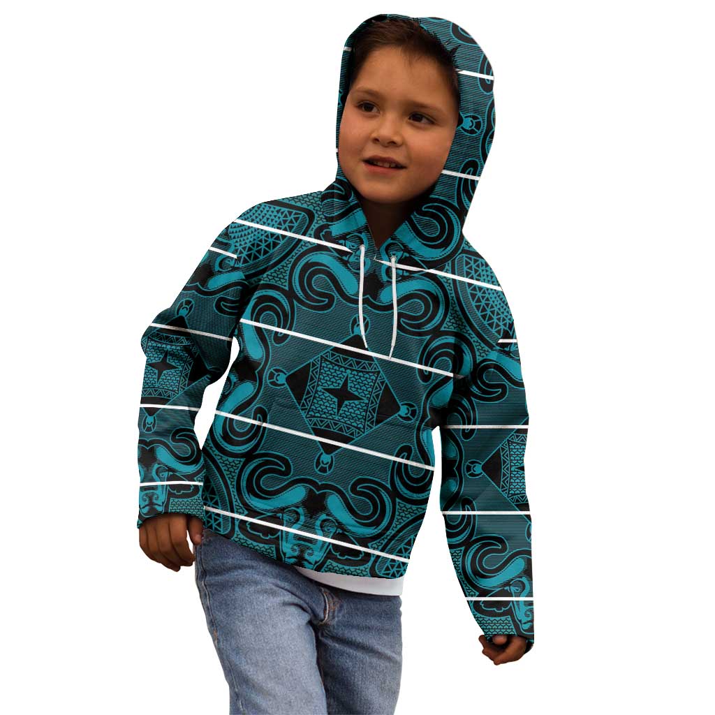 Lesotho Seanamarena - Motlatsi Kid Hoodie Basotho Traditional Blanket Style - Lesotho Breeze - Wonder Print Shop