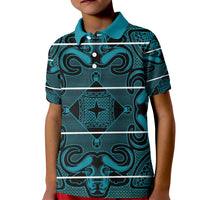 Lesotho Seanamarena - Motlatsi Kid Polo Shirt Basotho Traditional Blanket Style - Lesotho Breeze - Wonder Print Shop