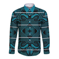 Lesotho Seanamarena - Motlatsi Long Sleeve Button Shirt Basotho Traditional Blanket Style - Lesotho Breeze - Wonder Print Shop