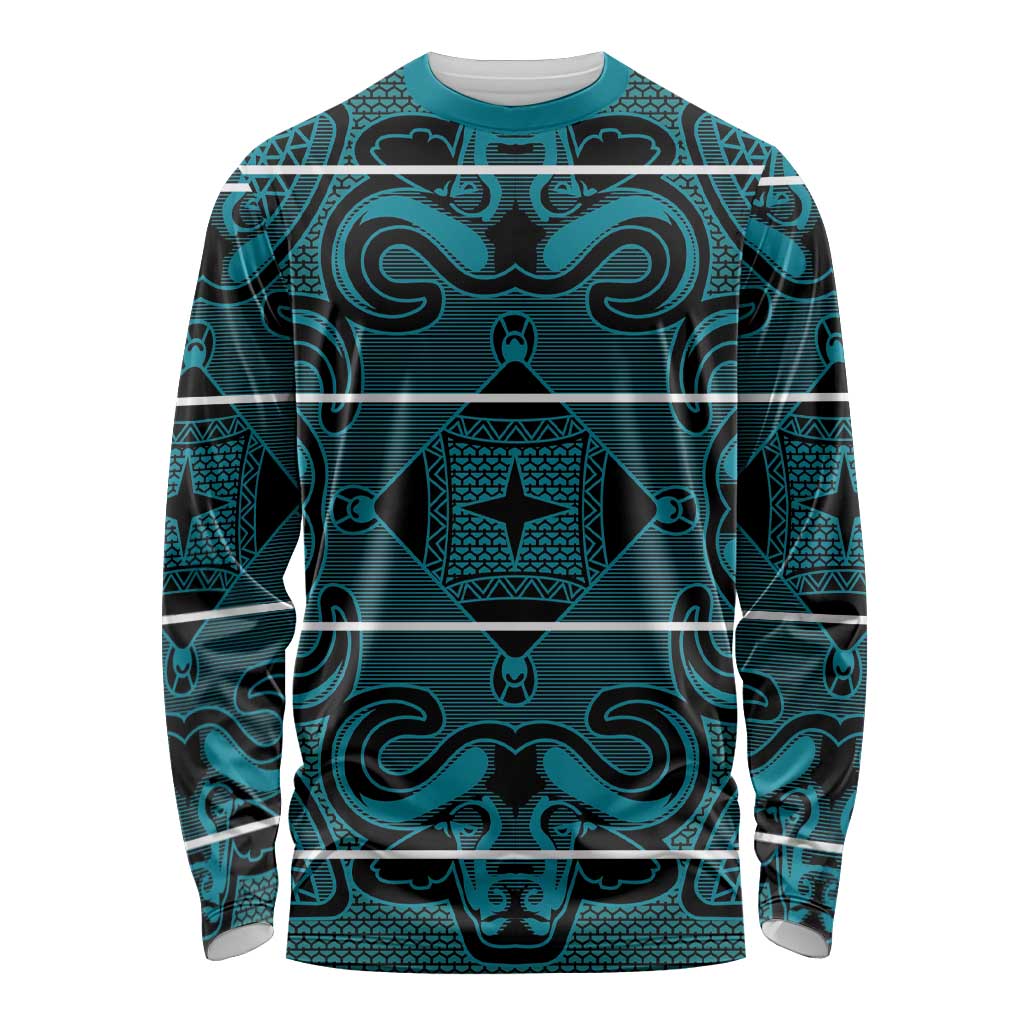 Lesotho Seanamarena - Motlatsi Long Sleeve Shirt Basotho Traditional Blanket Style - Lesotho Breeze - Wonder Print Shop