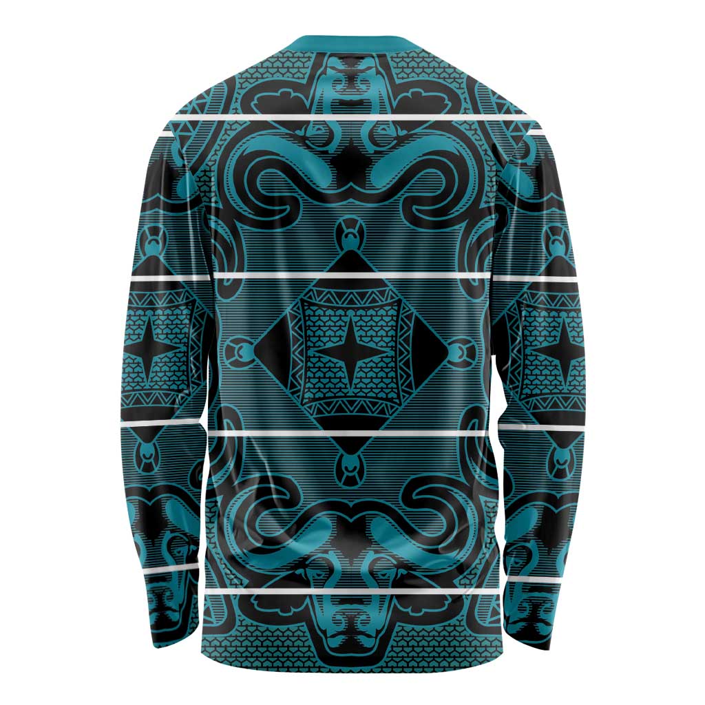 Lesotho Seanamarena - Motlatsi Long Sleeve Shirt Basotho Traditional Blanket Style - Lesotho Breeze - Wonder Print Shop