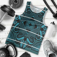 Lesotho Seanamarena - Motlatsi Men Tank Top Basotho Traditional Blanket Style - Lesotho Breeze - Wonder Print Shop