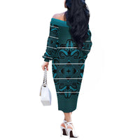 Lesotho Seanamarena - Motlatsi Off The Shoulder Long Sleeve Dress Basotho Traditional Blanket Style - Lesotho Breeze - Wonder Print Shop