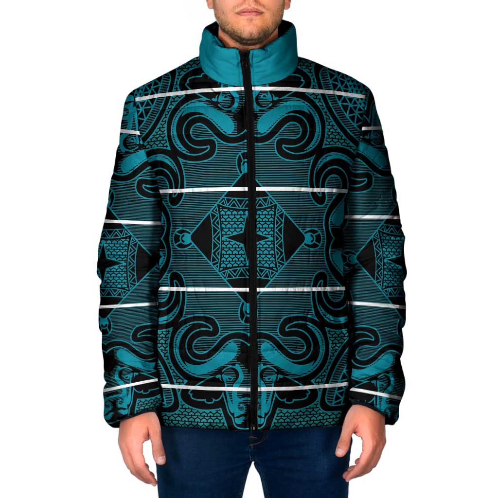 Lesotho Seanamarena - Motlatsi Padded Jacket Basotho Traditional Blanket Style - Lesotho Breeze - Wonder Print Shop