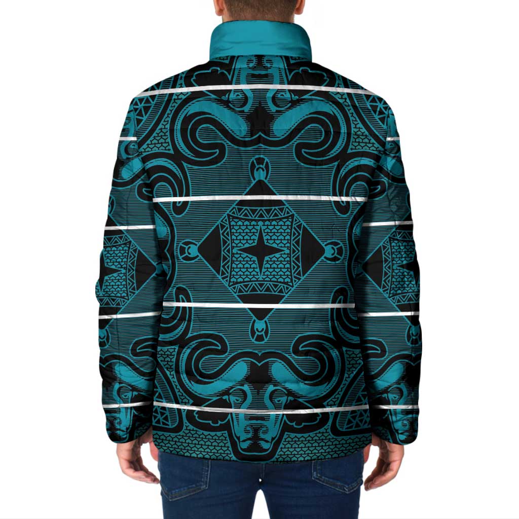 Lesotho Seanamarena - Motlatsi Padded Jacket Basotho Traditional Blanket Style - Lesotho Breeze - Wonder Print Shop