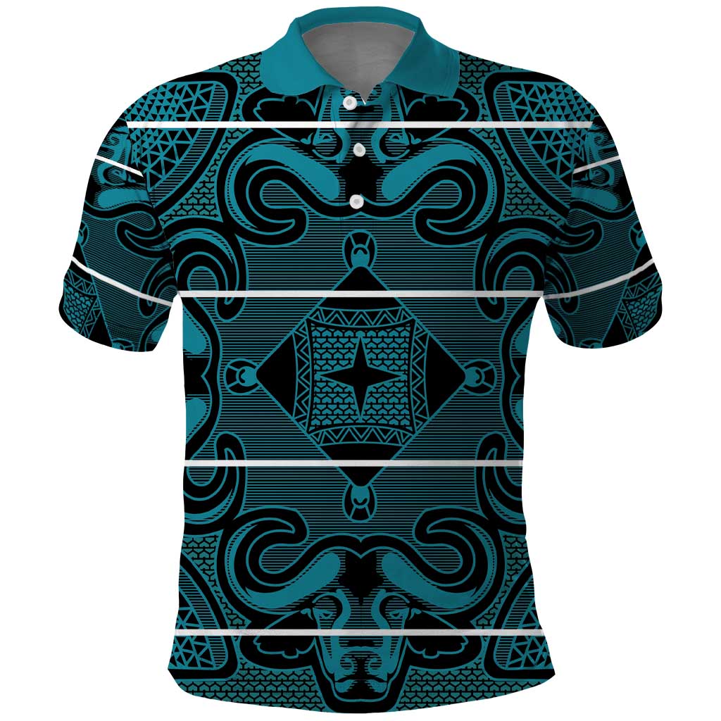 Lesotho Seanamarena - Motlatsi Polo Shirt Basotho Traditional Blanket Style - Lesotho Breeze - Wonder Print Shop